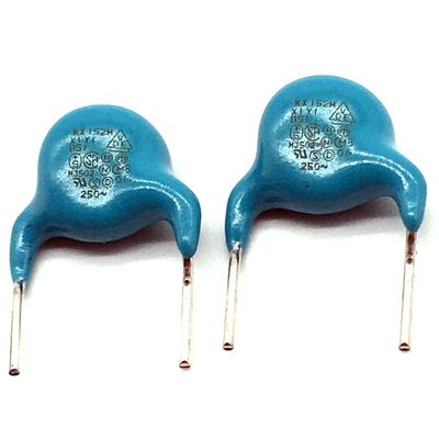 ποιότητας  Safety DE1E3KX152MB5BA01 Standard Capacitor 1.5 NC 1500PF 152M 250V 400V X1 Y1 10mm εργοστάσιο